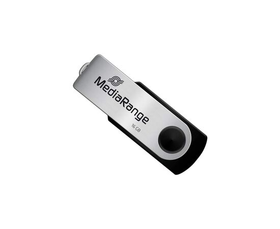 USB флеш накопичувач Mediarange 16GB Black/Silver USB 2.0 (MR910)