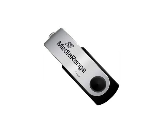 USB флеш накопичувач Mediarange 64GB Black/Silver USB 2.0 (MR912)