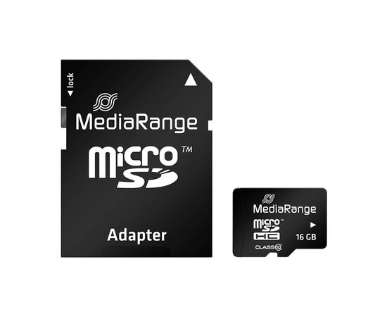 Карта памяти Mediarange 16GB microSD class 10 (MR958)
