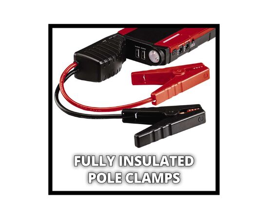 Пуско зарядное устройство Einhell CE-JS 18 Jump Starter Power Bank, 18000мАг, 2хUSB 5В, 12В, пуск 600A (1091531), изображение 2