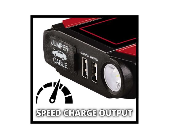 Пуско зарядное устройство Einhell CE-JS 18 Jump Starter Power Bank, 18000мАг, 2хUSB 5В, 12В, пуск 600A (1091531), изображение 3