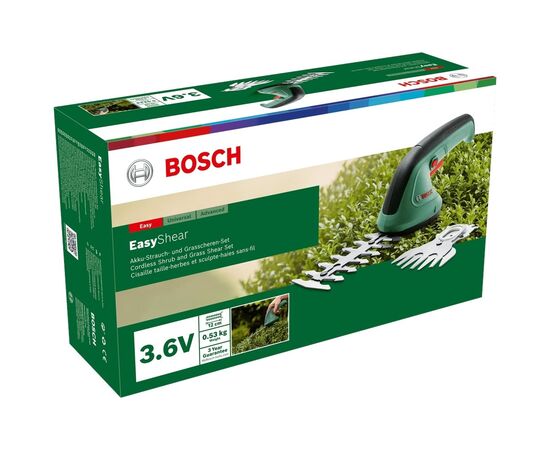 Кусторез Bosch Bosch EasyShear, 3.6В, 1х1.5Ач, лезвие 12см, шаг реза 8мм (0.600.833.303), изображение 4 Кусторез Bosch Bosch EasyShear, 3.6В, 1х1.5Ач, лезвие 12см, шаг реза 8мм (0.600.833.303), изображение 4