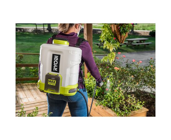 Опрыскиватель Ryobi RY36BPSA-0, ранцевый, MAX POWER 36В, 15л (Без АКБ и ЗП) (5133005775), изображение 4 Опрыскиватель Ryobi RY36BPSA-0, ранцевый, MAX POWER 36В, 15л (Без АКБ и ЗП) (5133005775), изображение 4