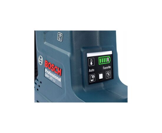 Перфоратор Bosch GBH 187-LI, патрон SDS-plus 24мм, 18В 1х5Ач, 2.4Дж, 3 режима, 980об/мин (0.611.923.022), изображение 6 Перфоратор Bosch GBH 187-LI, патрон SDS-plus 24мм, 18В 1х5Ач, 2.4Дж, 3 режима, 980об/мин (0.611.923.022), изображение 6