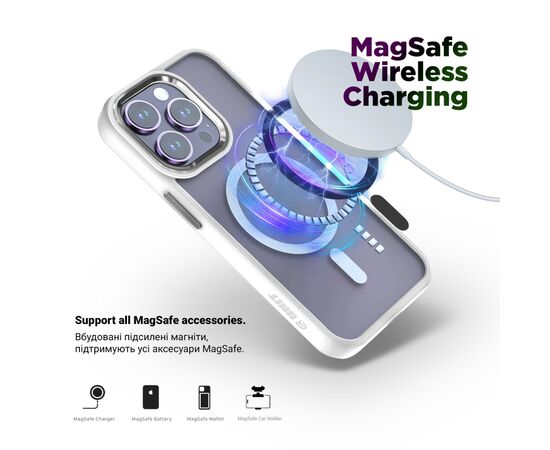Чохол до мобільного телефона Armorstandart Unit MagSafe Apple iPhone 15 Matte Clear Silver (ARM69348), зображення 3 Чохол до мобільного телефона Armorstandart Unit MagSafe Apple iPhone 15 Matte Clear Silver (ARM69348), зображення 3