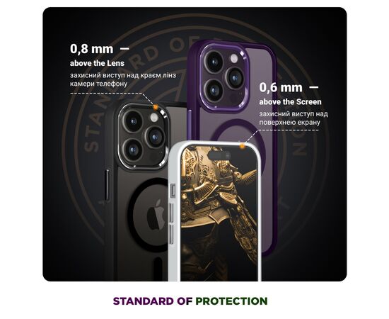 Чехол для мобильного телефона Armorstandart Unit MagSafe Apple iPhone 15 Pro Matte Clear Silver (ARM69349), изображение 4 Чехол для мобильного телефона Armorstandart Unit MagSafe Apple iPhone 15 Pro Matte Clear Silver (ARM69349), изображение 4