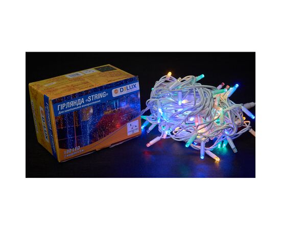 Гірлянда Delux String 100LED IP44 EN 10 м Мульти/білий (90016602)