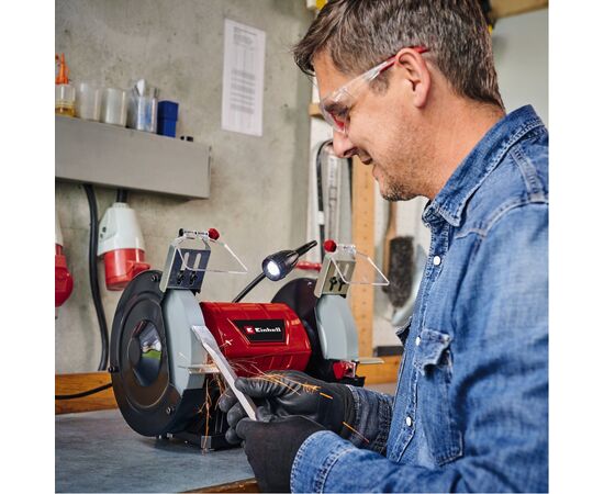 Точильний верстат Einhell TC-BG 200 L, 400Вт, коло 200х25мм, 2980об/хв (4412633), зображення 5 Точильний верстат Einhell TC-BG 200 L, 400Вт, коло 200х25мм, 2980об/хв (4412633), зображення 5
