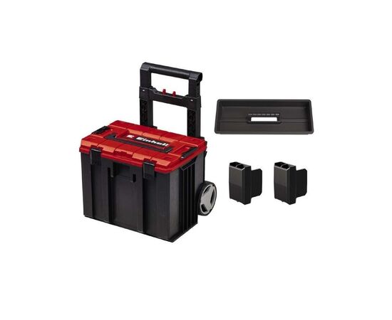 Ящик для инструментов Einhell E-Case L с колесами, до 120кг, колеса 15см (4540014), изображение 2 Ящик для инструментов Einhell E-Case L с колесами, до 120кг, колеса 15см (4540014), изображение 2