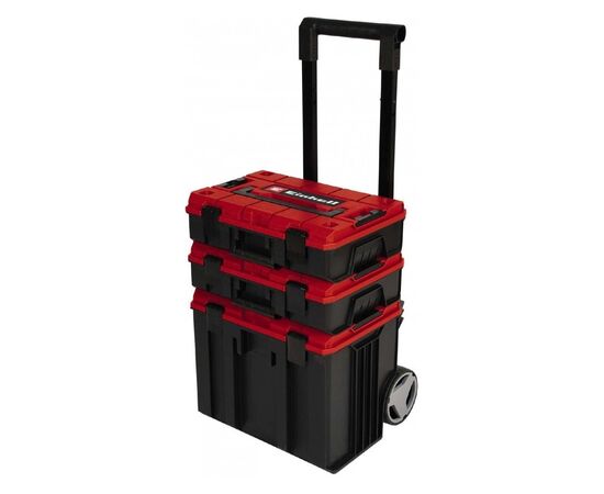 Ящик для інструментів Einhell E-Case Tower, 1 кейс S-F, 1 кейс S-F з вкладишем Grid Foam Set, 1 кейс L з колесами (4540015)