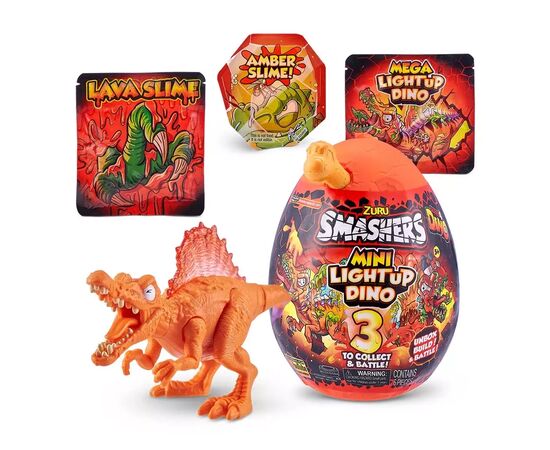 Игровой набор Smashers Light-Up Dino Mini с аксессуарами-В (Смешерс Лайт Ап Дино Мини) серия 4 (7473B)