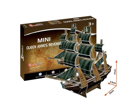 Пазл Cubic Fun 3D Корабль Месть Королевы Анны серия мини (S3031h), изображение 3 Пазл Cubic Fun 3D Корабль Месть Королевы Анны серия мини (S3031h), изображение 3