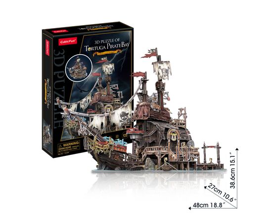 Пазл Cubic Fun 3D Пиратский корабль Тортуга (T4039h), изображение 3 Пазл Cubic Fun 3D Пиратский корабль Тортуга (T4039h), изображение 3