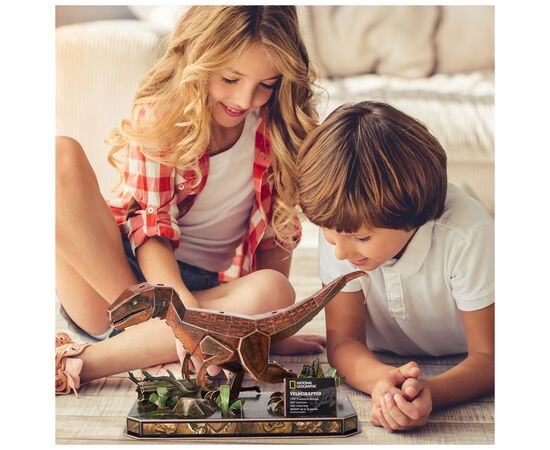 Пазл Cubic Fun 3D National Geographic Dino Велоцираптор (DS1053h), изображение 3 Пазл Cubic Fun 3D National Geographic Dino Велоцираптор (DS1053h), изображение 3