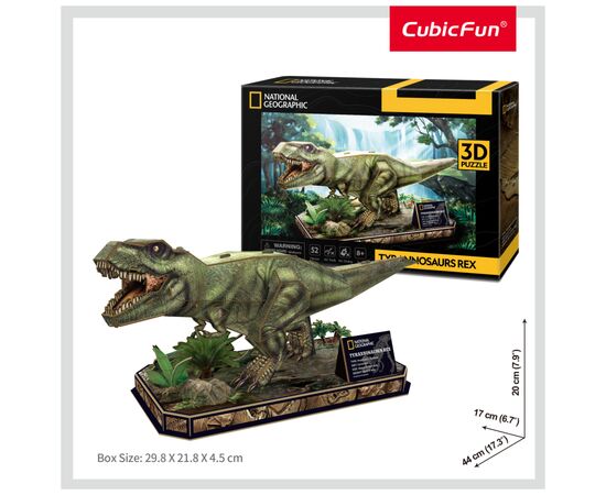 Пазл Cubic Fun 3D National Geographic Dino Тиранозавр Рекс (DS1051h), зображення 6