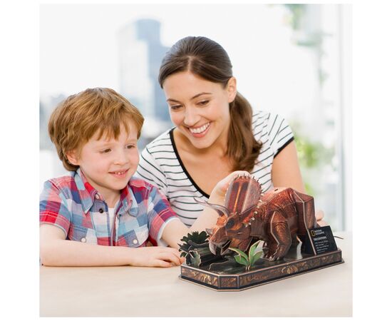 Пазл Cubic Fun 3D National Geographic Dino Трицератопс (DS1052h), изображение 4 Пазл Cubic Fun 3D National Geographic Dino Трицератопс (DS1052h), изображение 4