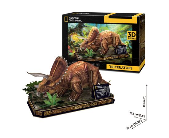 Пазл Cubic Fun 3D National Geographic Dino Трицератопс (DS1052h), изображение 5 Пазл Cubic Fun 3D National Geographic Dino Трицератопс (DS1052h), изображение 5