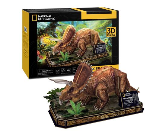 Пазл Cubic Fun 3D National Geographic Dino Трицератопс (DS1052h), изображение 6 Пазл Cubic Fun 3D National Geographic Dino Трицератопс (DS1052h), изображение 6