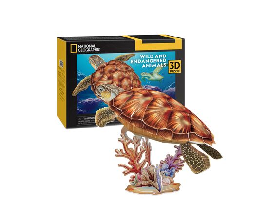 Пазл Cubic Fun 3D Исчезающие животные Морская черепаха (DS1080h), изображение 2 Пазл Cubic Fun 3D Исчезающие животные Морская черепаха (DS1080h), изображение 2