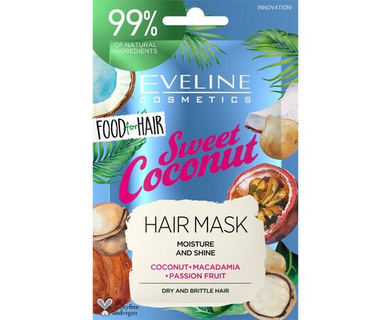 Маска для волос Eveline Cosmetics Food For Hair Sweet Coconut 20 мл (5903416002567)