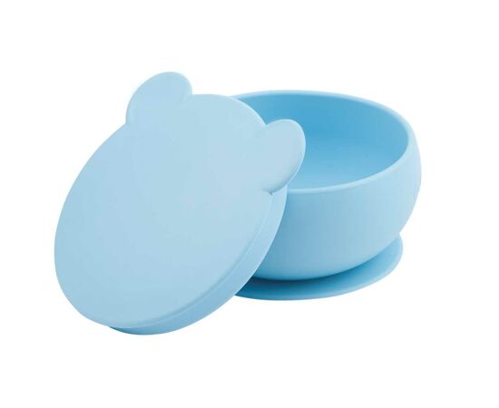 Тарелка детская MinikOiOi Bowly глубокая с крышкой на присоске Mineral Blue (101080003), изображение 2 Тарелка детская MinikOiOi Bowly глубокая с крышкой на присоске Mineral Blue (101080003), изображение 2