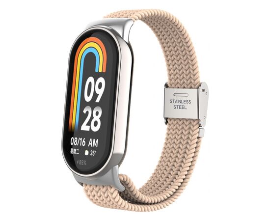 Ремешок для фитнес браслета Armorstandart Braided Solo Loop для Xiaomi Mi Band 8 Pink Sand (ARM69930)