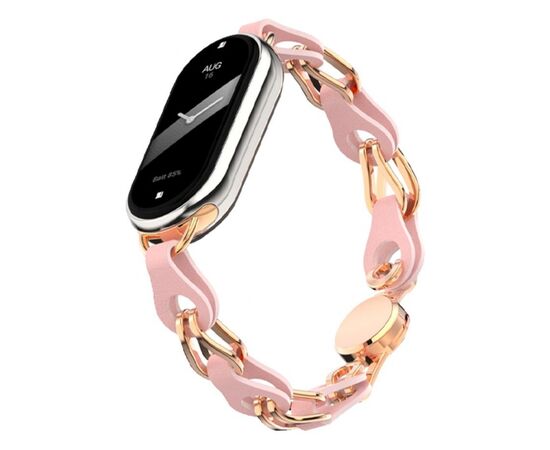 Ремешок для фитнес браслета Armorstandart Chain Wristband для Xiaomi Mi Band 8 Pink Sand (ARM69923)