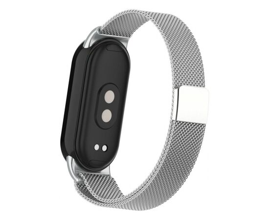 Ремінець до фітнес браслета Armorstandart Milanese Magnetic Band для Xiaomi Mi Band 8 Silver (ARM69917), зображення 2 Ремінець до фітнес браслета Armorstandart Milanese Magnetic Band для Xiaomi Mi Band 8 Silver (ARM69917), зображення 2