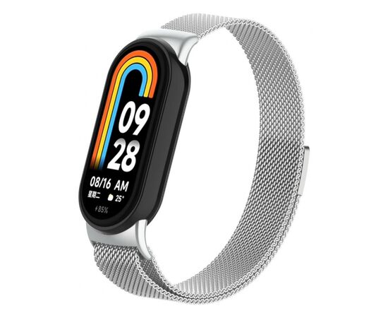 Ремінець до фітнес браслета Armorstandart Milanese Magnetic Band для Xiaomi Mi Band 8 Silver (ARM69917)
