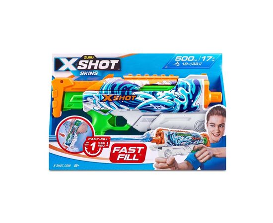 Игрушечное оружие Zuru X-Shot Водный бластер Fast FIill Sins HYPERLOAD Waves (11854A), изображение 6 Игрушечное оружие Zuru X-Shot Водный бластер Fast FIill Sins HYPERLOAD Waves (11854A), изображение 6