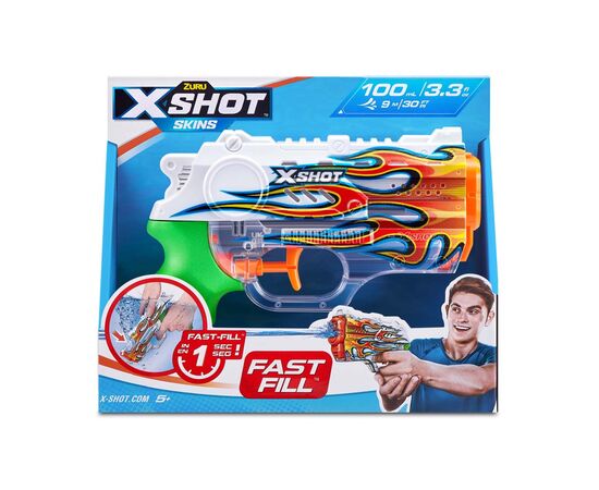 Игрушечное оружие Zuru X-Shot Водный бластер Fast FIill Sins NANO Inferno (11853D), изображение 2 Игрушечное оружие Zuru X-Shot Водный бластер Fast FIill Sins NANO Inferno (11853D), изображение 2