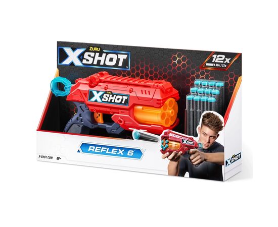 Іграшкова зброя Zuru X-Shot Red Швидкострільний бластер EXCEL REFLEX 6 (16 патронів) (36433R)