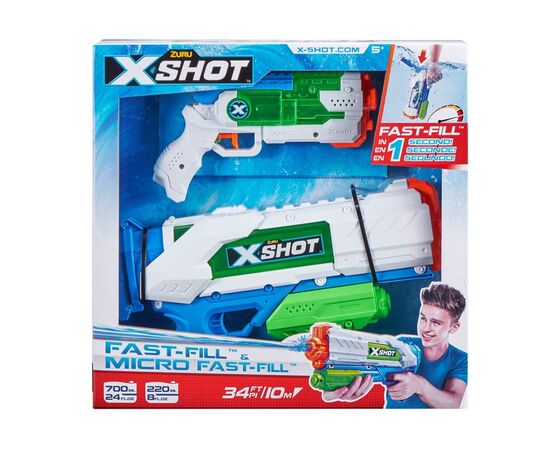 Игрушечное оружие Zuru X-Shot Набор водяных бластеров Fast Fill Medium And Small (56225)