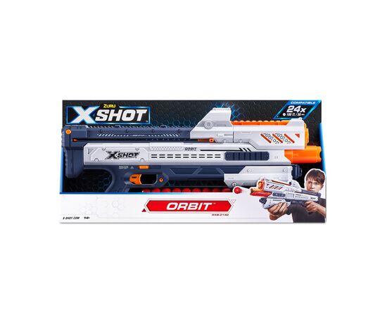 Игрушечное оружие Zuru X-Shot Быстрострельный бластер EXCEL CHAOS New Orbit (24 шарика) (36281R), изображение 4 Игрушечное оружие Zuru X-Shot Быстрострельный бластер EXCEL CHAOS New Orbit (24 шарика) (36281R), изображение 4