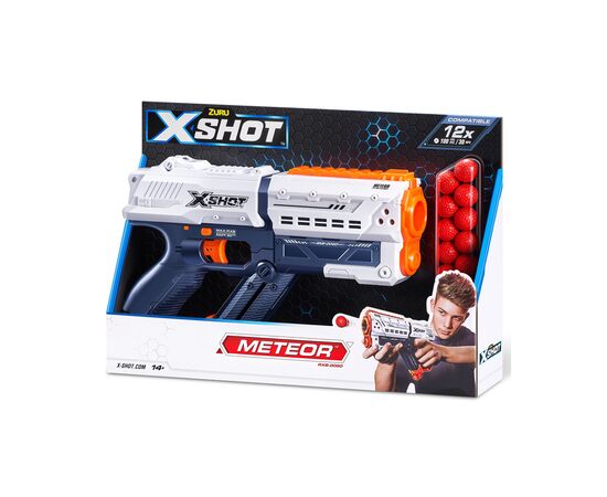 Игрушечное оружие Zuru X-Shot Быстрострельный бластер EXCEL NEW CHAOS Meteor (12 шариков) (36282R), изображение 4 Игрушечное оружие Zuru X-Shot Быстрострельный бластер EXCEL NEW CHAOS Meteor (12 шариков) (36282R), изображение 4