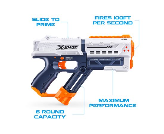 Игрушечное оружие Zuru X-Shot Быстрострельный бластер EXCEL NEW CHAOS Meteor (12 шариков) (36282R), изображение 7 Игрушечное оружие Zuru X-Shot Быстрострельный бластер EXCEL NEW CHAOS Meteor (12 шариков) (36282R), изображение 7