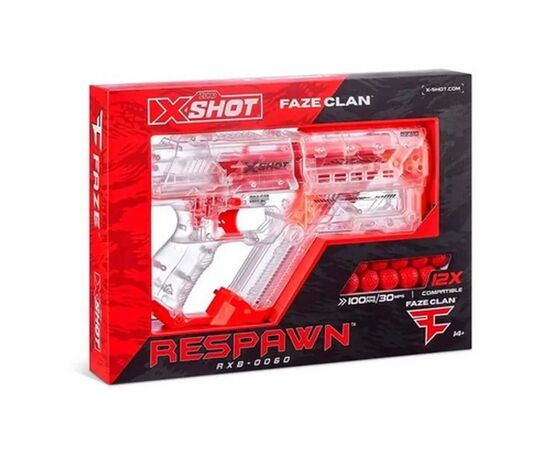 Игрушечное оружие Zuru X-Shot Быстрострельный бластер Chaos FAZE Respawn (12 шариков) (36499), изображение 3 Игрушечное оружие Zuru X-Shot Быстрострельный бластер Chaos FAZE Respawn (12 шариков) (36499), изображение 3