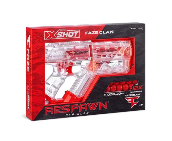 Игрушечное оружие Zuru X-Shot Быстрострельный бластер Chaos FAZE Respawn (12 шариков) (36499), изображение 5 Игрушечное оружие Zuru X-Shot Быстрострельный бластер Chaos FAZE Respawn (12 шариков) (36499), изображение 5