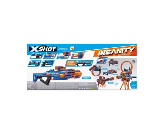 Игрушечное оружие Zuru X-Shot Быстрострельный бластер Insanity-Berzerko 8 Shot (48 патронов) (36610R), изображение 5 Игрушечное оружие Zuru X-Shot Быстрострельный бластер Insanity-Berzerko 8 Shot (48 патронов) (36610R), изображение 5