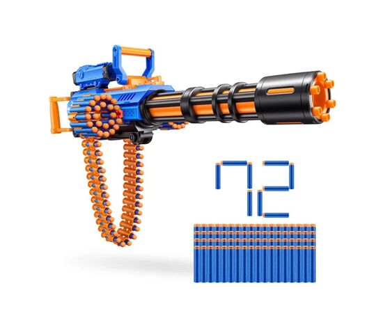 Игрушечное оружие Zuru X-Shot Быстрострельный бластер Insanity-Motorized Rage Fire Gatlin Gun со штативом (72 патронов (36605R), изображение 2 Игрушечное оружие Zuru X-Shot Быстрострельный бластер Insanity-Motorized Rage Fire Gatlin Gun со штативом (72 патронов (36605R), изображение 2