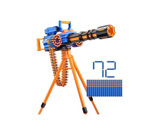 Іграшкова зброя Zuru X-Shot Швидкострільний бластер Insanity-Motorized Rage Fire Gatlin Gun зі штативом (72 патронів) (36605R)