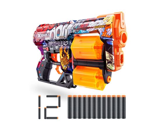 Іграшкова зброя Zuru X-Shot Швидкострільний бластер Skins Dread Boom (12 патронів) (36517A)