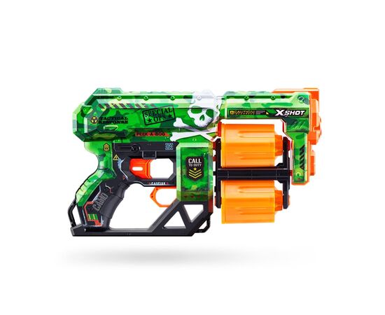Игрушечное оружие Zuru X-Shot Быстрострельный бластер Skins Dread Camo (12 патронов) (36517D), изображение 2 Игрушечное оружие Zuru X-Shot Быстрострельный бластер Skins Dread Camo (12 патронов) (36517D), изображение 2