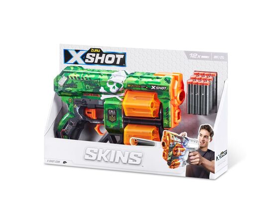 Игрушечное оружие Zuru X-Shot Быстрострельный бластер Skins Dread Camo (12 патронов) (36517D), изображение 7 Игрушечное оружие Zuru X-Shot Быстрострельный бластер Skins Dread Camo (12 патронов) (36517D), изображение 7