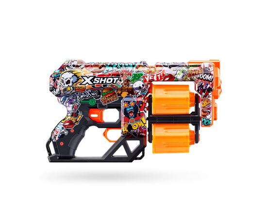 Игрушечное оружие Zuru X-Shot Быстрострельный бластер Skins Dread Sketch (12 патронов) (36517H), изображение 2 Игрушечное оружие Zuru X-Shot Быстрострельный бластер Skins Dread Sketch (12 патронов) (36517H), изображение 2