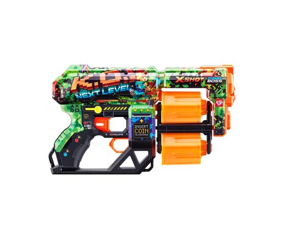 Игрушечное оружие Zuru X-Shot Быстрострельный бластер Skins Dread К.А. (12 патронов) (36517B), изображение 2 Игрушечное оружие Zuru X-Shot Быстрострельный бластер Skins Dread К.А. (12 патронов) (36517B), изображение 2