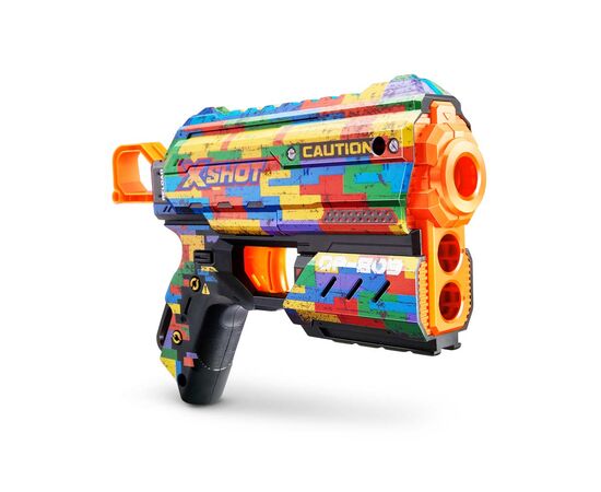 Игрушечное оружие Zuru X-Shot Быстрострельный бластер Skins Flux Striper (8 патронов) (36516K), изображение 2 Игрушечное оружие Zuru X-Shot Быстрострельный бластер Skins Flux Striper (8 патронов) (36516K), изображение 2