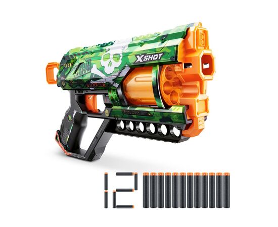 Игрушечное оружие Zuru X-Shot Быстрострельный бластер Skins Griefer Camo (12 патронов) (36561H)