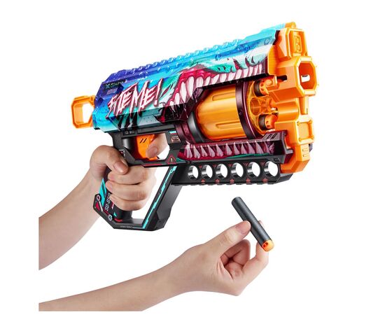 Игрушечное оружие Zuru X-Shot Быстрострельный бластер Skins Griefer Shark Thrasher (12 патронов) (36561В), изображение 6 Игрушечное оружие Zuru X-Shot Быстрострельный бластер Skins Griefer Shark Thrasher (12 патронов) (36561В), изображение 6