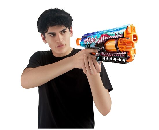 Игрушечное оружие Zuru X-Shot Быстрострельный бластер Skins Griefer Shark Thrasher (12 патронов) (36561В), изображение 8 Игрушечное оружие Zuru X-Shot Быстрострельный бластер Skins Griefer Shark Thrasher (12 патронов) (36561В), изображение 8